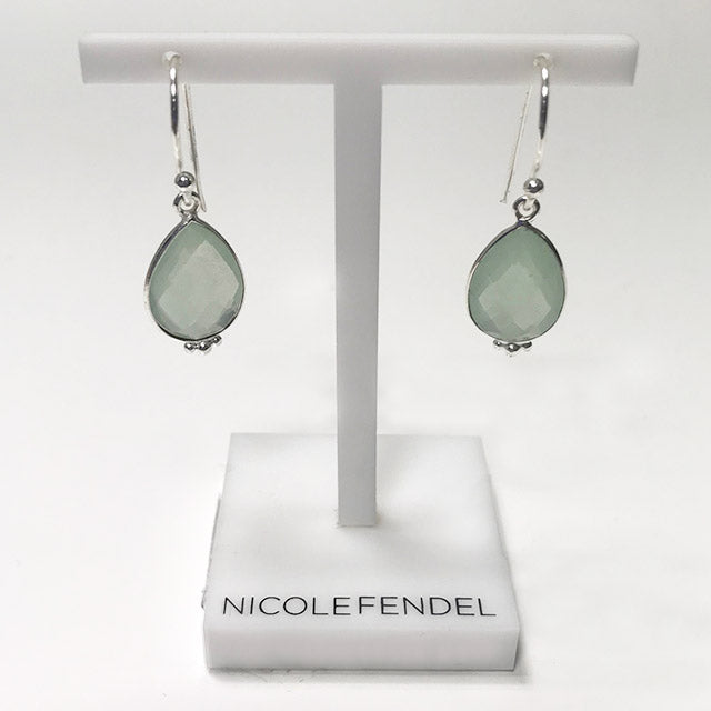 Nicole Fendel - Ada Drop Earring in Mint Chalcedony