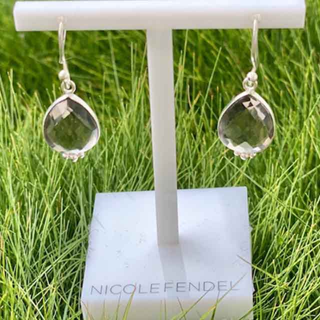 Nicole Fendel - Ada Drop Earring in Smokey Quartz