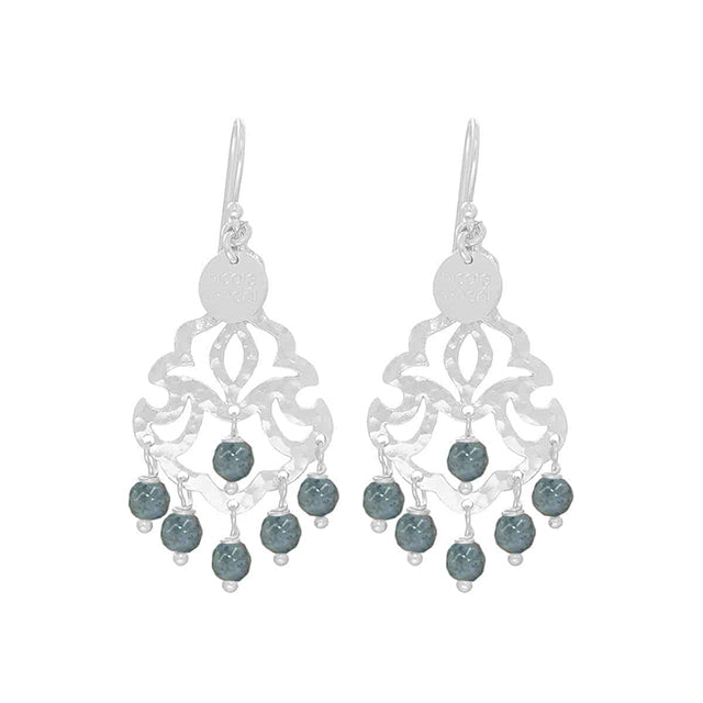 Nicole Fendel - Alissa Mini Beaded Earrings in Silver & Grey