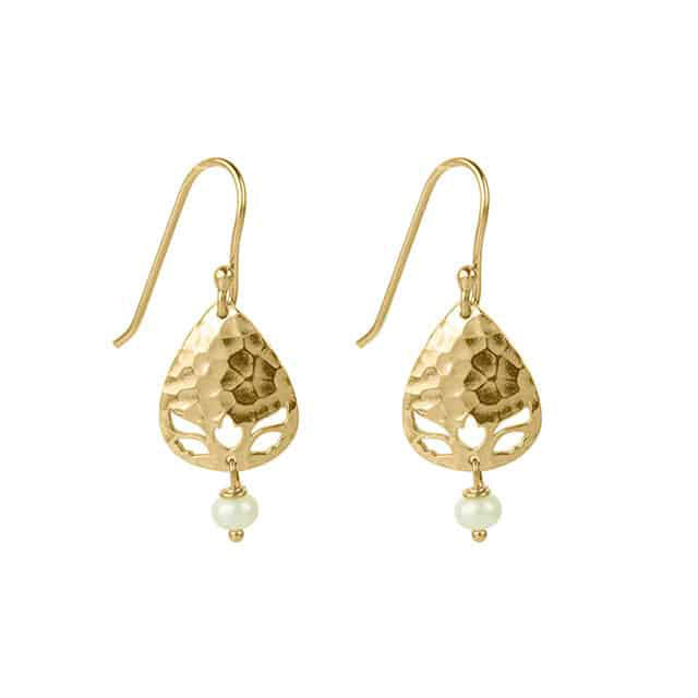 Nicole Fendel - Arabella Earrings in Gold & Freshwater Pearl