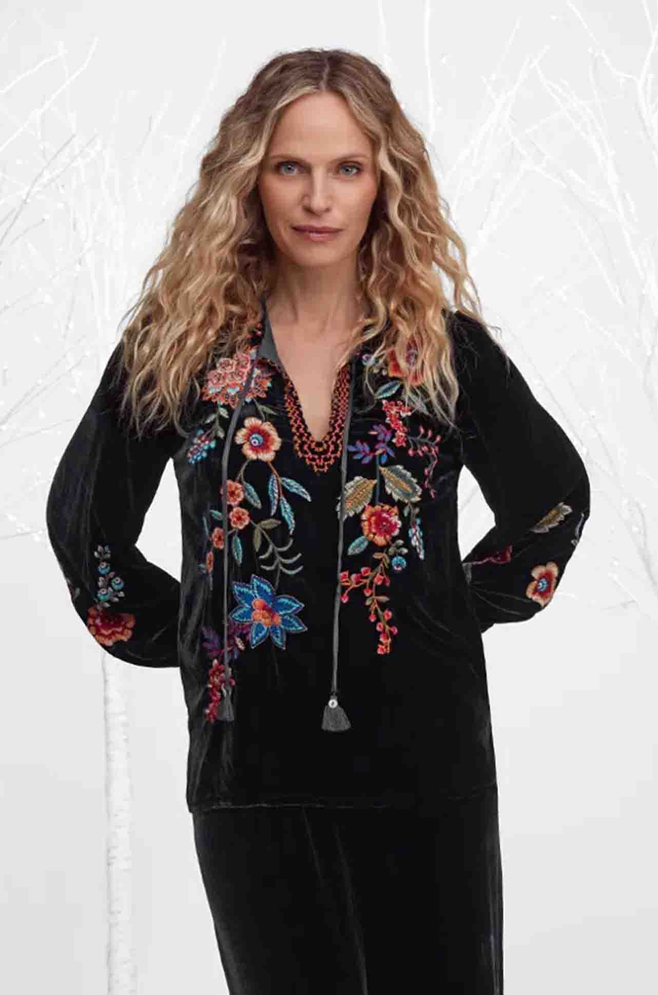 Johnny Was - Ardell Velvet Relaxed Blouse