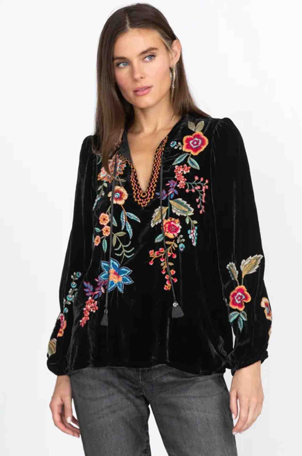 Johnny Was - Ardell Velvet Relaxed Blouse