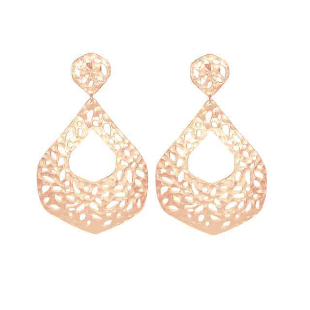 Nicole Fendel - Ava Statement Earrings in Rose Gold