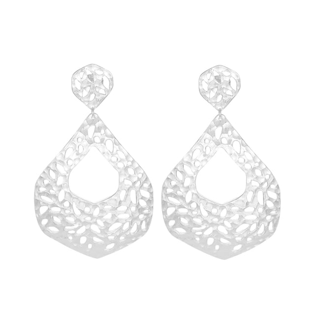 Nicole Fendel - Ava Statement Earrings in Silver