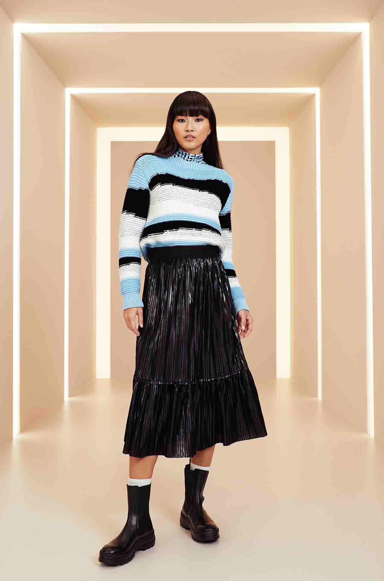 Marc Cain - Chunky Knit Striped Sweater