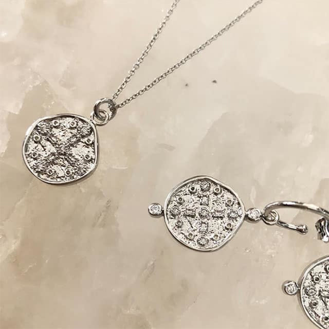 Nicole Fendel - Cross Of The Earth Necklace in Silver