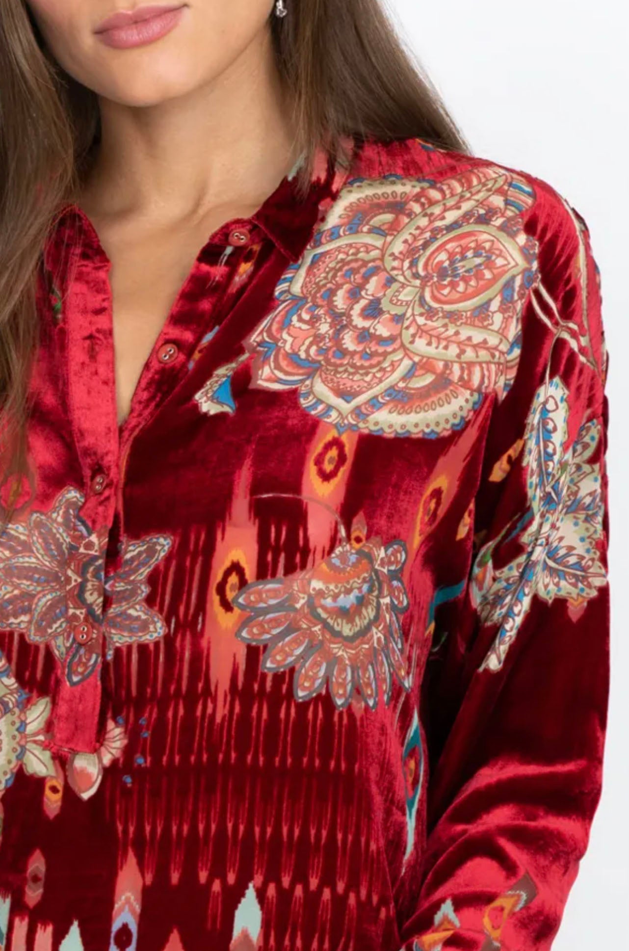 Johnny Was - Feather Burnout Mara Blouse