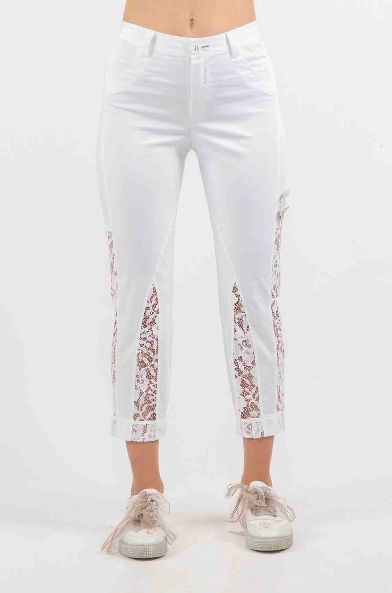 Elisa Cavaletti - Lace Insert Crop Pant