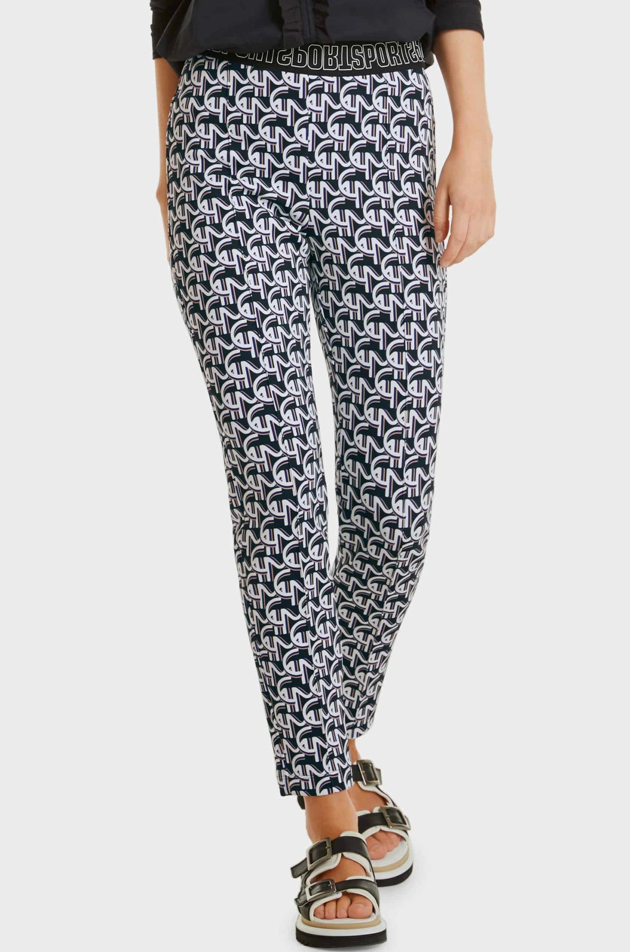 Marc Cain - Logo Print Waistband Pant