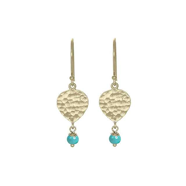 Nicole Fendel - Maya Teardrop Earrings in Gold & Turquoise