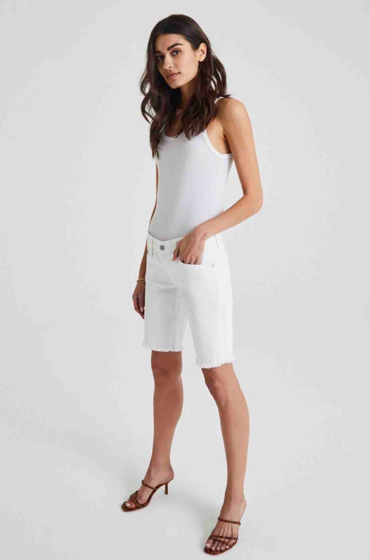 AG Jeans - Nikki Short in 1 Yr Tonal White