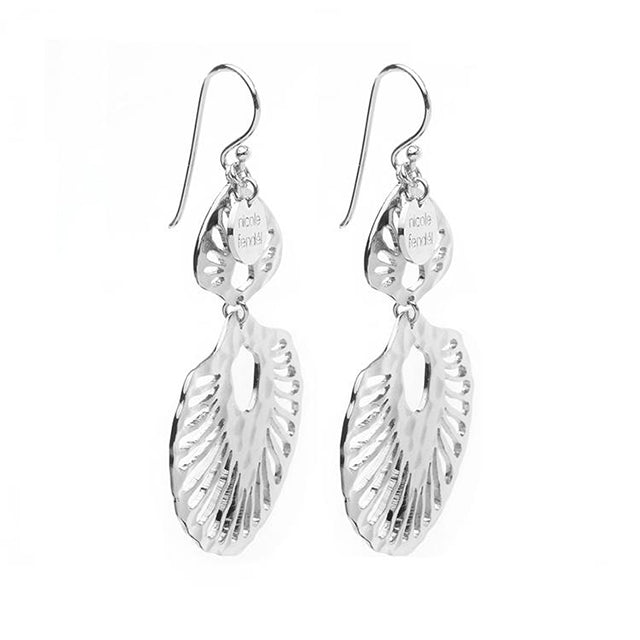 Nicole Fendel - Rashida Statement Earrings in Silver