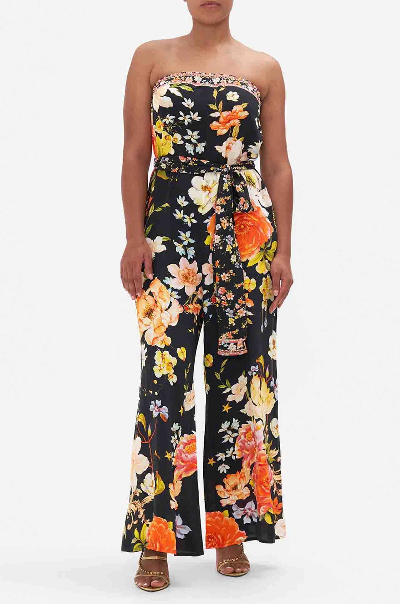 Camilla - Secret History Tie Waist Strapless Jumpsuit