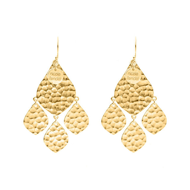 Nicole Fendel - Tulip Petal Earrings in Gold