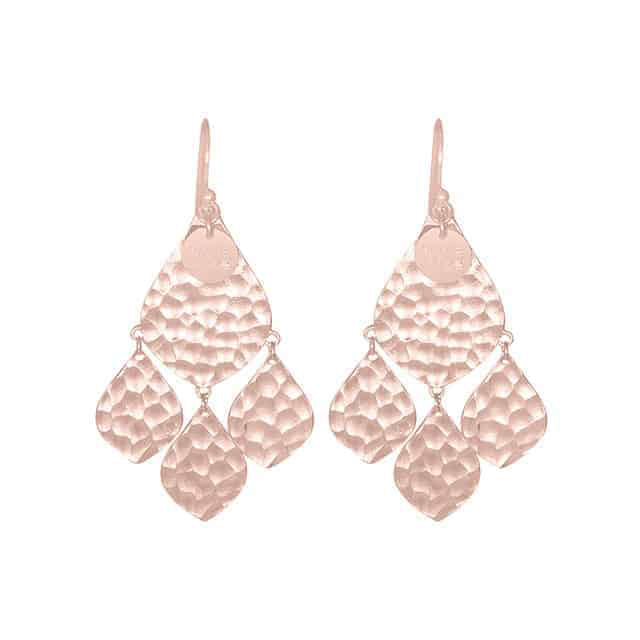 Nicole Fendel - Tulip Petal Earrings in Rose Gold