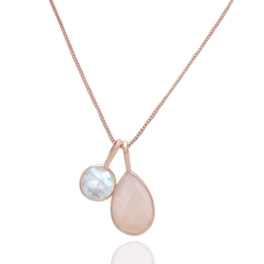 Nicole Fendel Jewellery - Selene Double Pendant Rose Gold