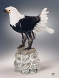 Zanetti Murano Glass Golden Eagle figurine