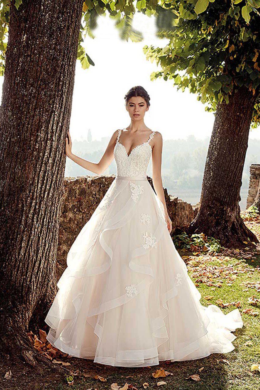 lace organza wedding dress