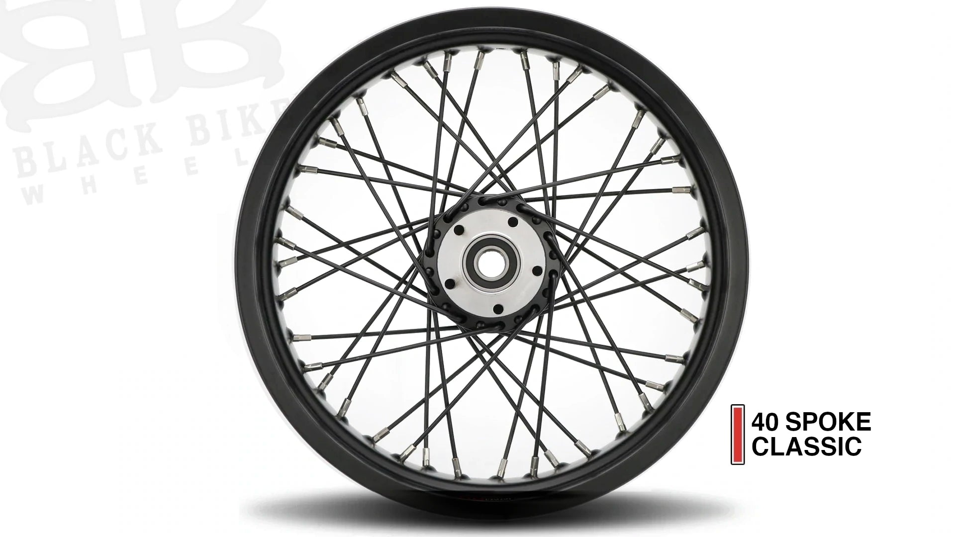 Black Bike 40 Spoke Wheel