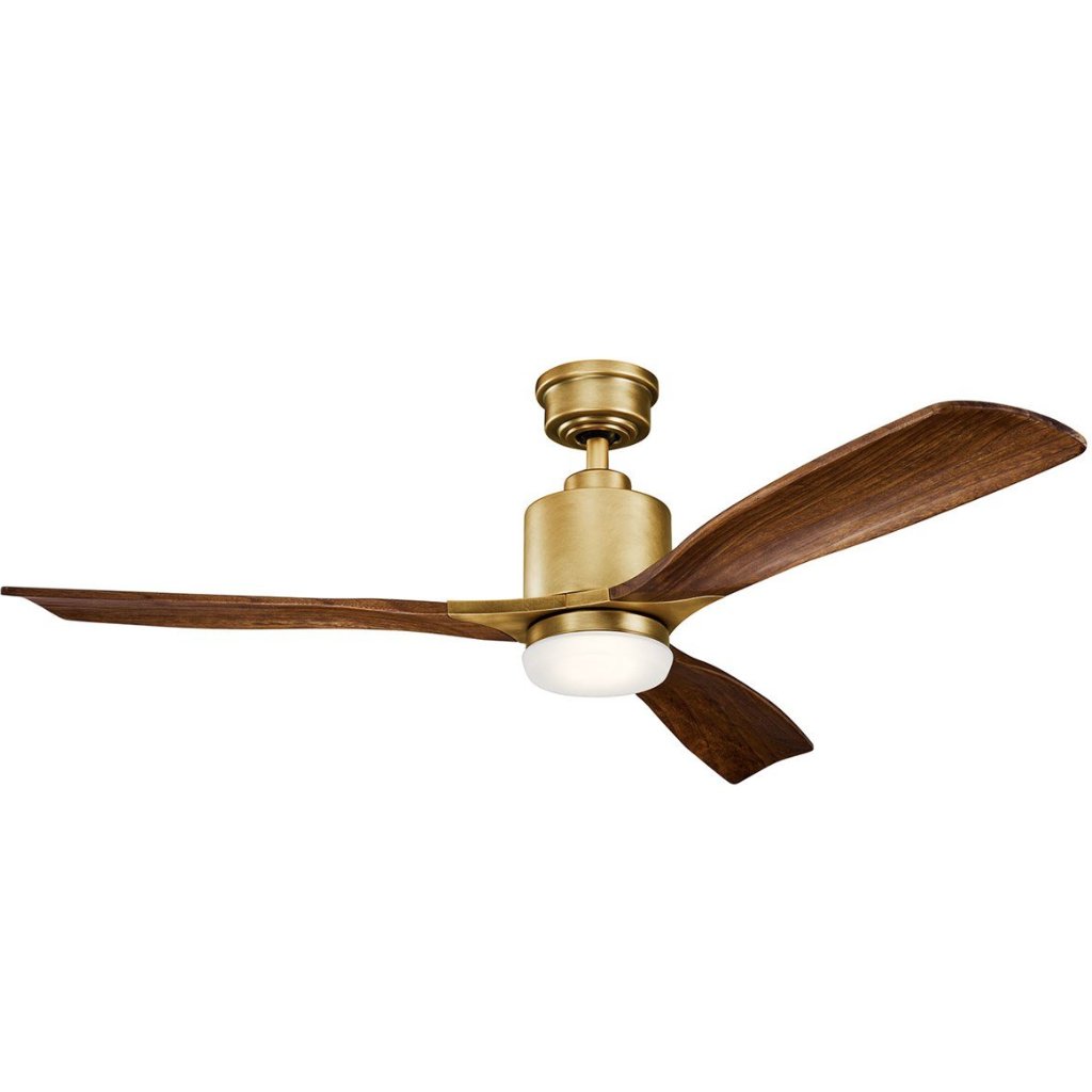 Ridley Ceiling Fan in Natural Brass | Lighting Connection | Lighting ...