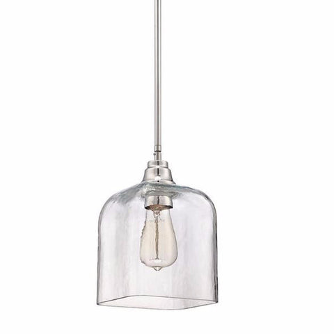 square glass pendant light