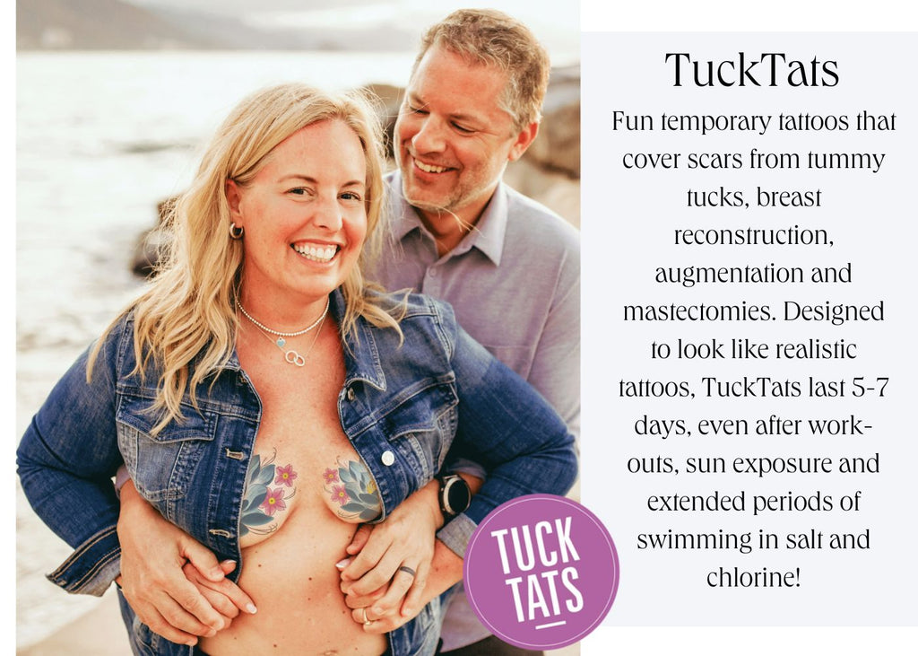 TuckTats temporary tattoos for cancer patients to help cover scars