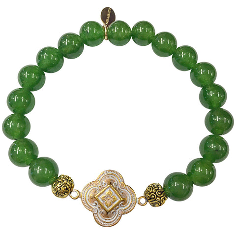 The Teramasu Gratitude Bracelet in Green Jade