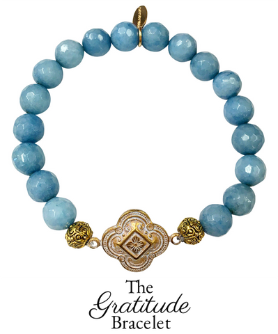 The Teramasu Gratitude Bracelet in Sky Blue Agate