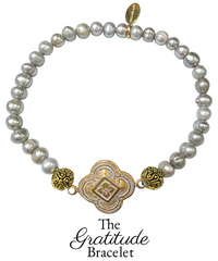 Teramasu Gratitude Bracelet in Grey Pearl