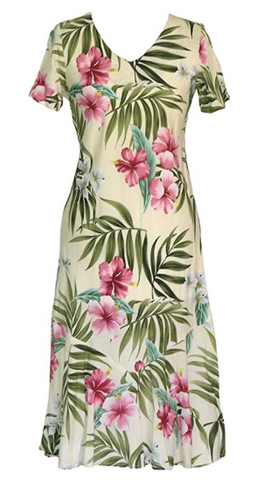 Palm Leaf Print Dress