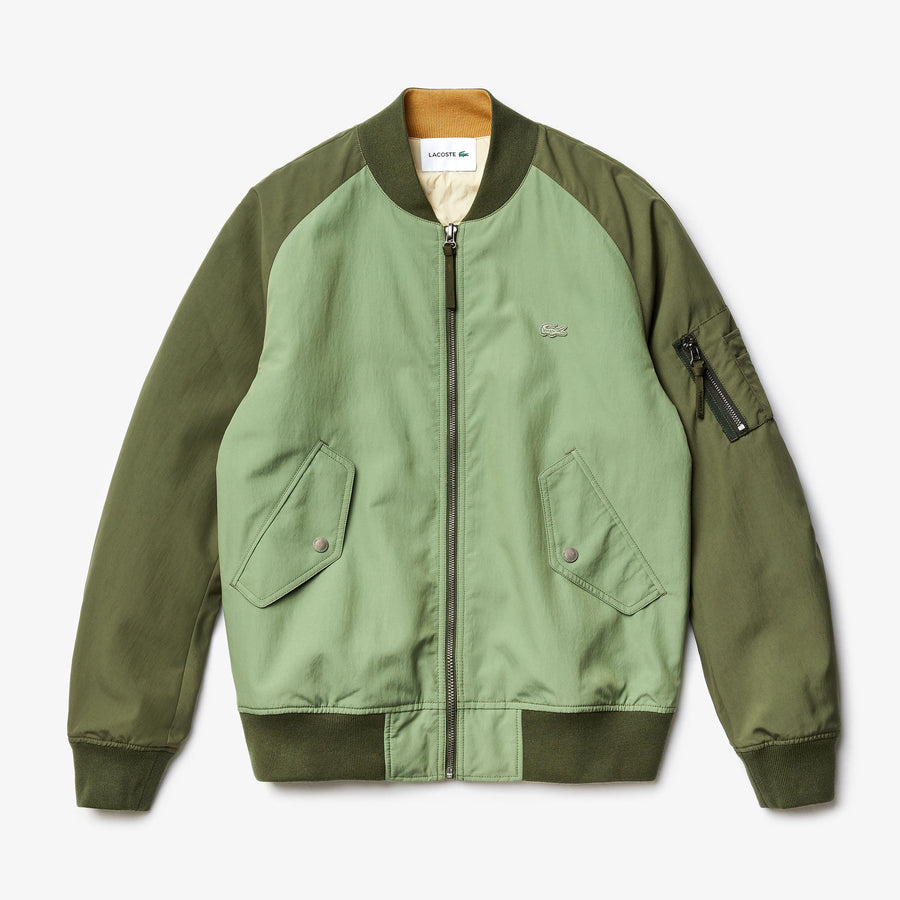 lacoste bomber jacket green