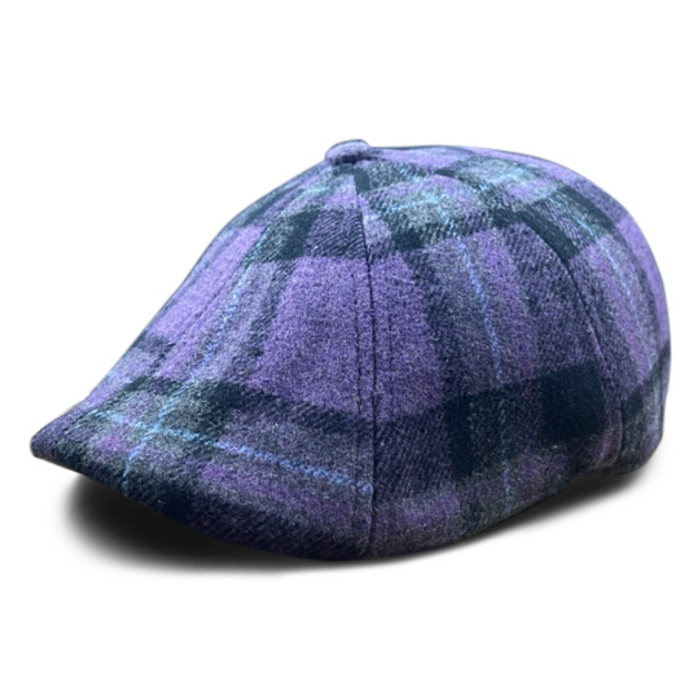 The Sunday Boston Scally Cap - Purple Plaid