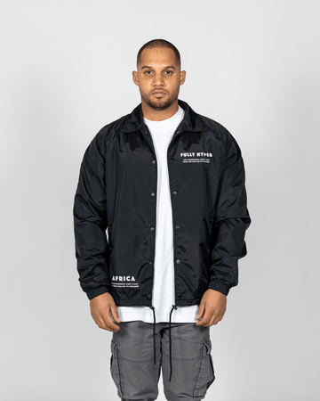 Coach Jacket Africa - Black - FULLY HYPED