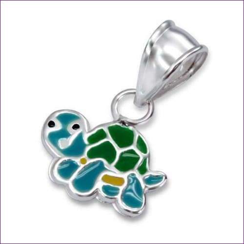 Children Silver Turtle Pendant 0