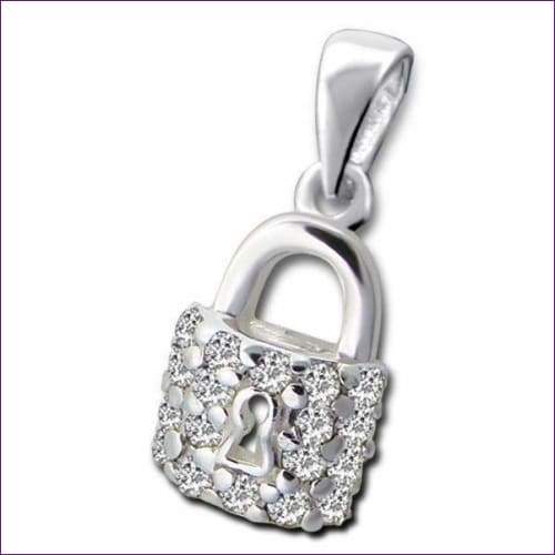 Silver Padlock Pendant 0