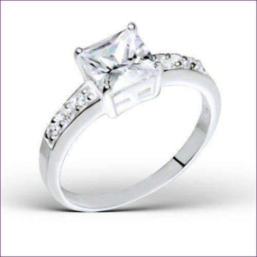 Silver Ring with Cubic Zircon