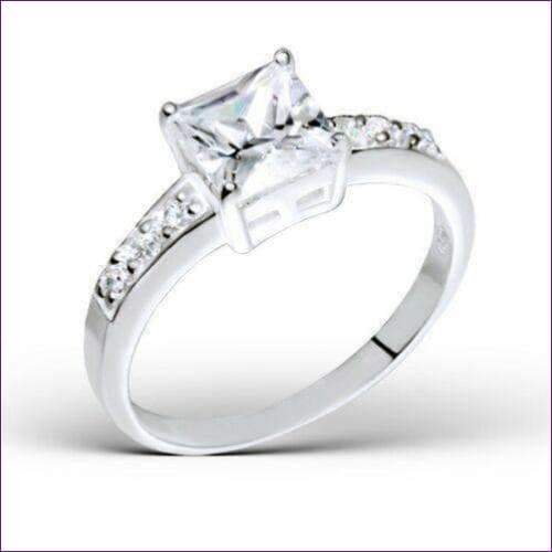 Silver Ring with Cubic Zircon 0