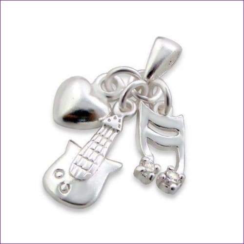 Strange Music Pendant - Fashion Silver London - Music note silver pendant - Silver pendant - Strange Music Pendant