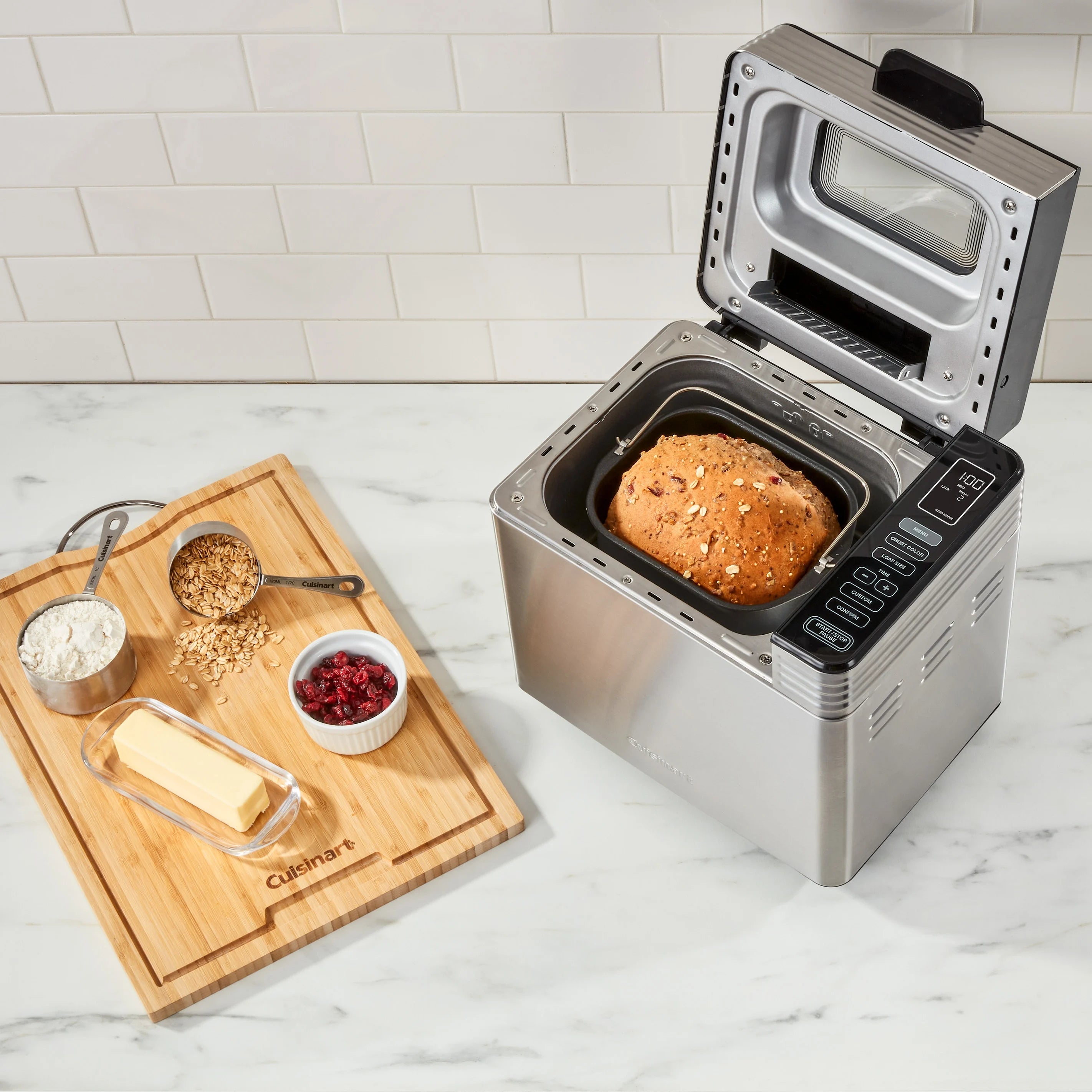 West Bend Hi-Rise Bread Maker Programmable Horizontal Dual Blade with 12  Programs Including Gluten Free, 3-Pound, Gray