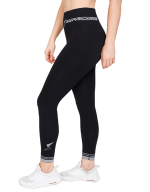 Patented Coretech® Kathy body mapped 7/8 power running leggings with Pocket  -Black