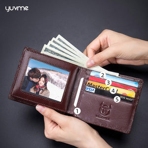 Leather Men's BI-FOLD Wallet - Coin Purse/Card Holder