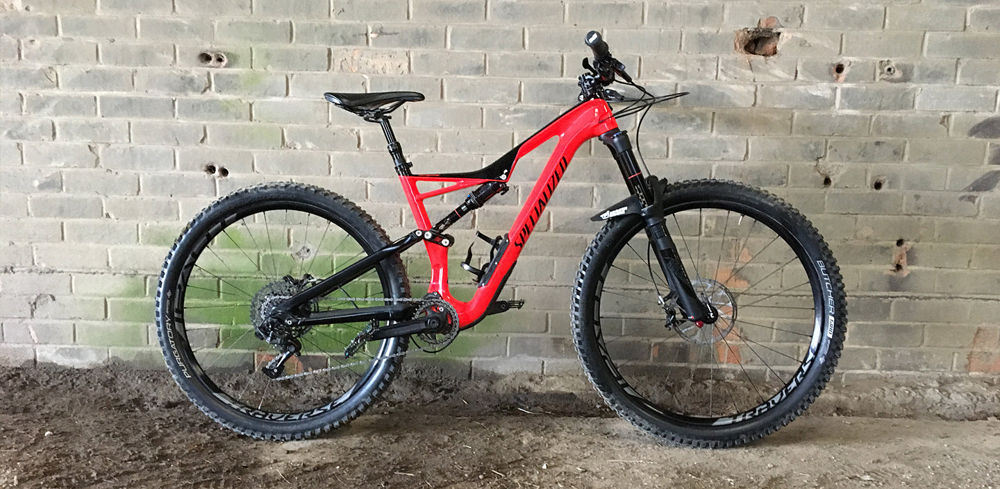 Image of a trial mountian bike