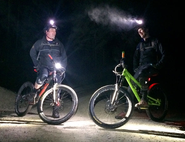 équitation de nuit en VTT