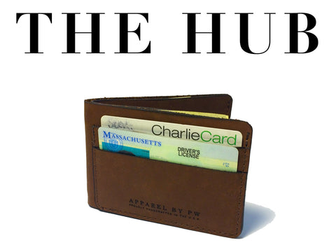 The Hub minimalist leather bi-fold wallet