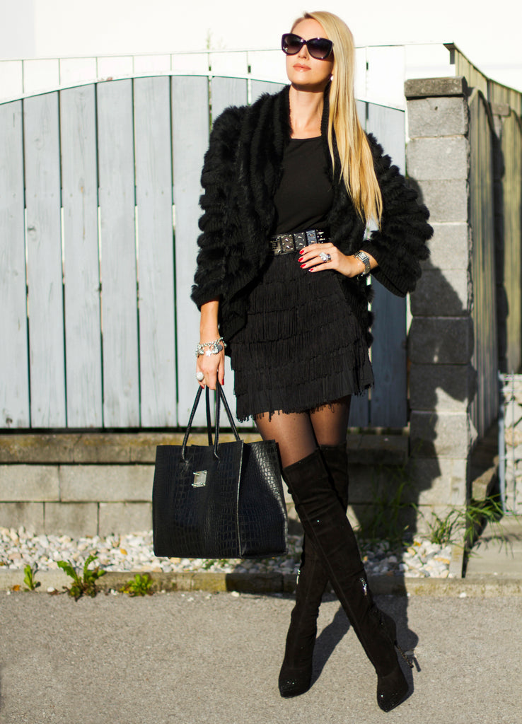 My Personal Style: Fall Blacks With Croc Shopper - The Lie by JPZ