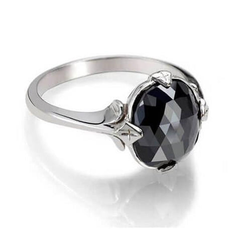 Black Rose Cut Diamond RIng