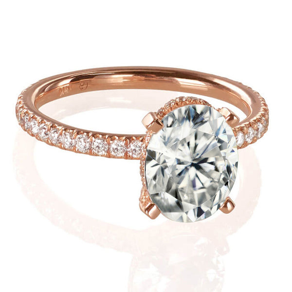 GIA 3.00 Carat Oval Diamond Engagement Ring