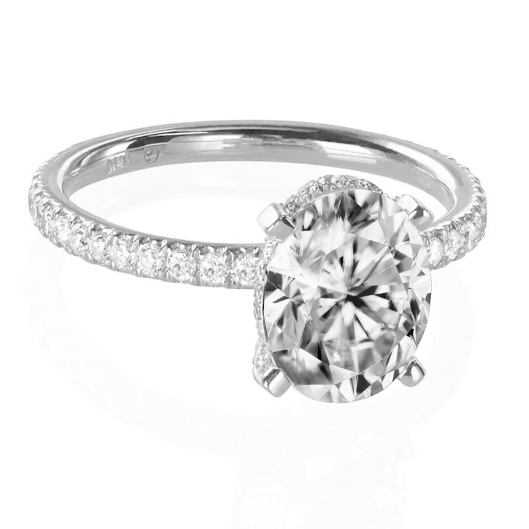 Cathedral Oval Engagement Ring