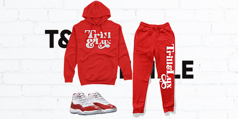 jordan 11 red sweatsuit