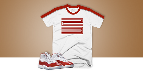 jordan 11 cherry red t-shirt